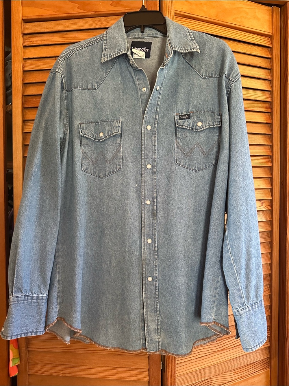 Wrangler Light Blue Denim Western Shirt